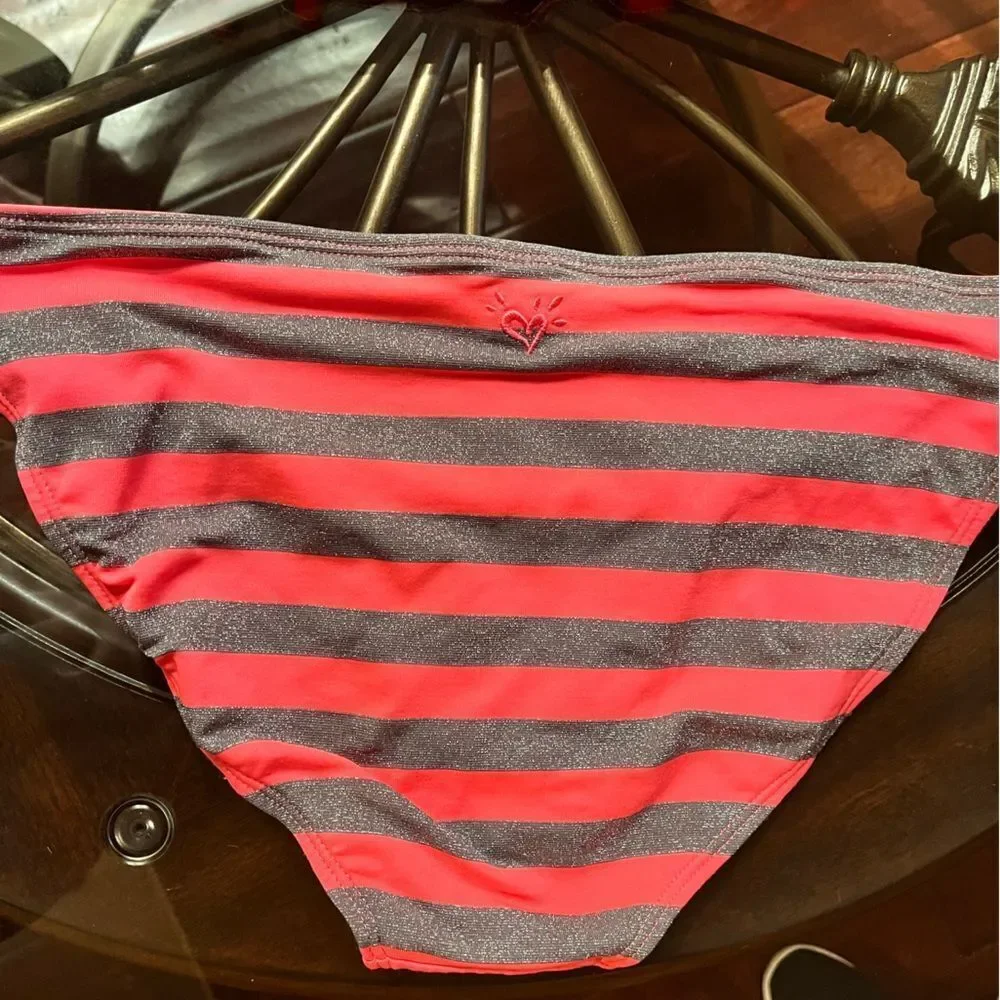 Justice Pink & Gray Tankini Set